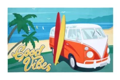 GOODVIBES TAPIS RUBBER 45X75CM MULTICOLORE