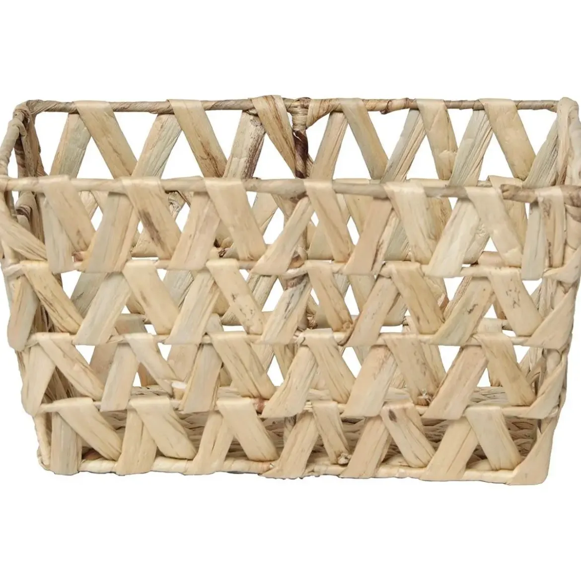 GRAND PANIER EVASE AVEC POIGNEES JACINTHE TRESSEE NATURAL