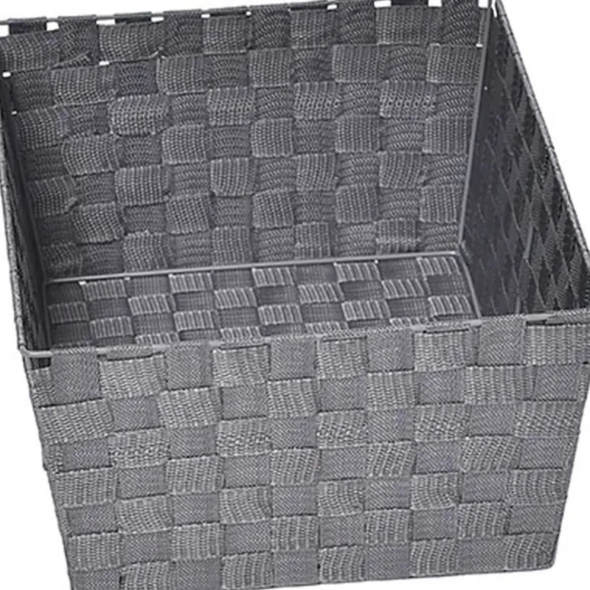 GRANDE PANIERE DRESSING EVASEE EN POLYESTER GRIS