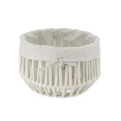 GRANDE PANIERE FACON CORDE BLANC