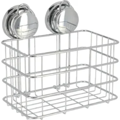 GRAND PANIER METAL SUR VENTOUSES CHROME