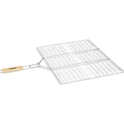GRILLE BARBECUE DOUBLE 40X50CM CHROME