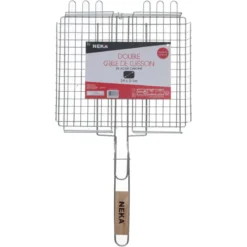 GRILLE BARBECUE PANIER 34X31CM CHROME