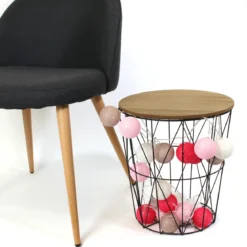 GUIRLANDE BOULE 20 LED NUANCE ROSE TAUPE