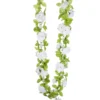 GUIRLANDE DE ROSES L.150CM BLANC