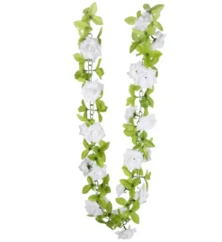 GUIRLANDE DE ROSES L.150CM BLANC