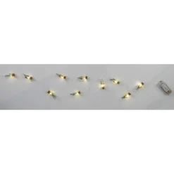 GUIRLANDE 10 FIOLES VERRE REMPLIES DE FLEURS