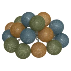 GUIRLANDE LED PILE 16 BOULES ARMY D.3.5CM