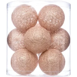 GUIRLANDE LED PILE 10 BOULES DORE D.6CM