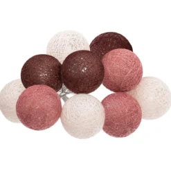 GUIRLANDE LED PILE 10 BOULES DUNE D.6CM