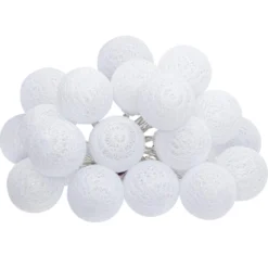 GUIRLANDE LED SECTEUR 20 BOULES BLANC D.6CM