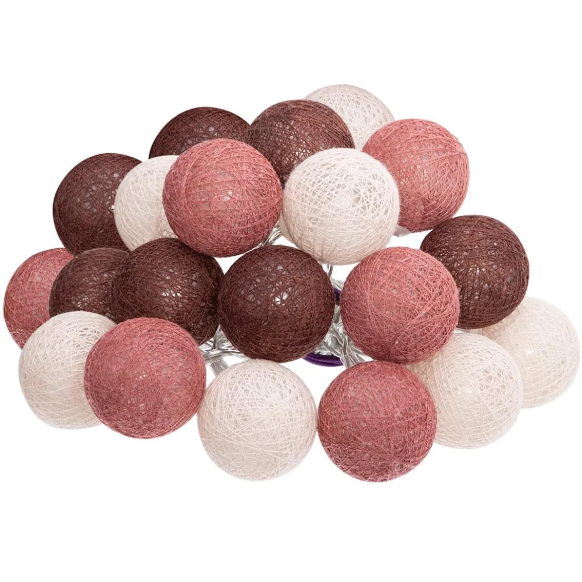 GUIRLANDE LED SECTEUR 20 BOULES DUNE D.6CM