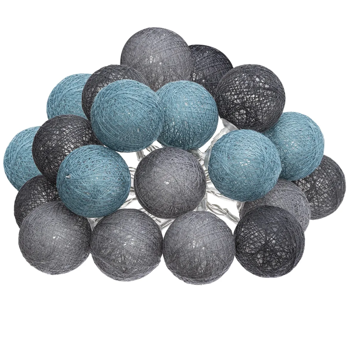 GUIRLANDE LED SECTEUR 20 BOULES TROPI D.6CM
