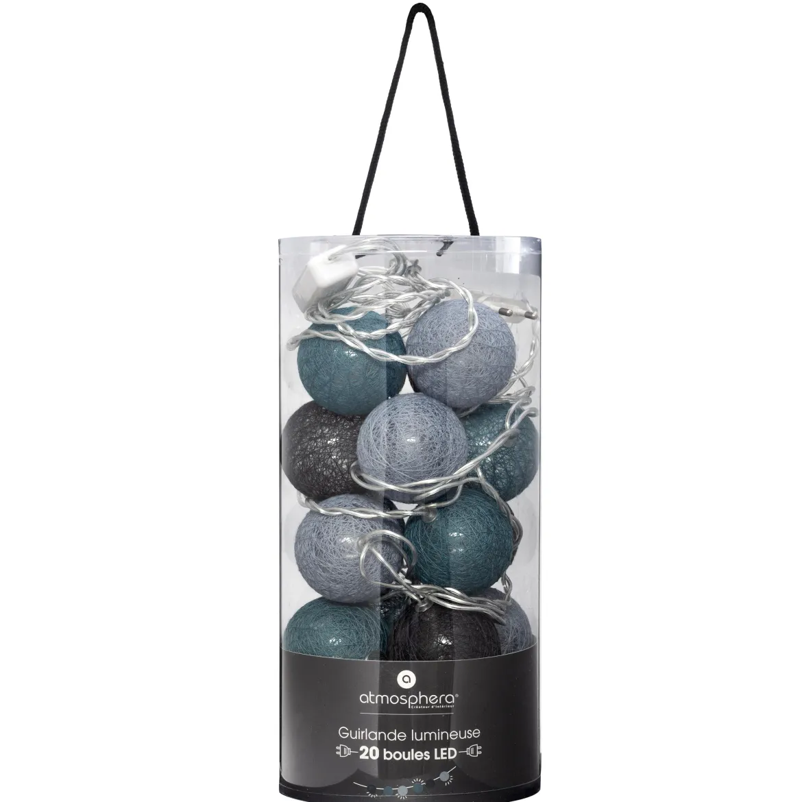 GUIRLANDE LED SECTEUR 20 BOULES TROPI D.6CM