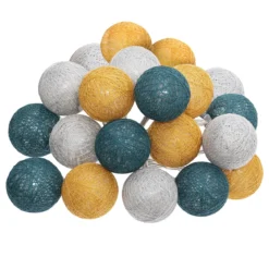 GUIRLANDE LED SECTEUR 20 BOULES TROPI D.6CM