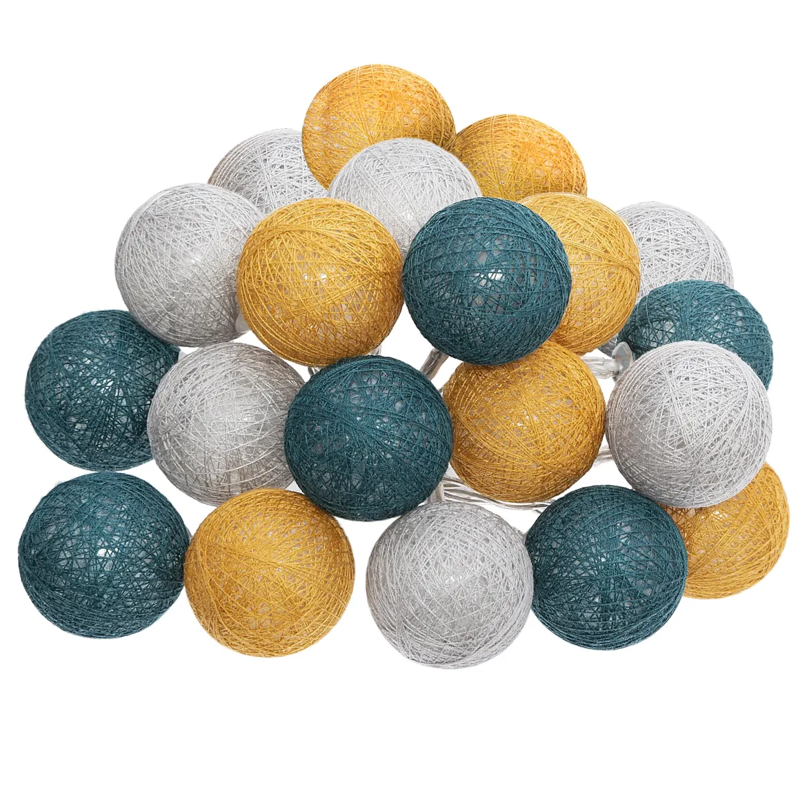 GUIRLANDE LED SECTEUR 20 BOULES TROPI D.6CM