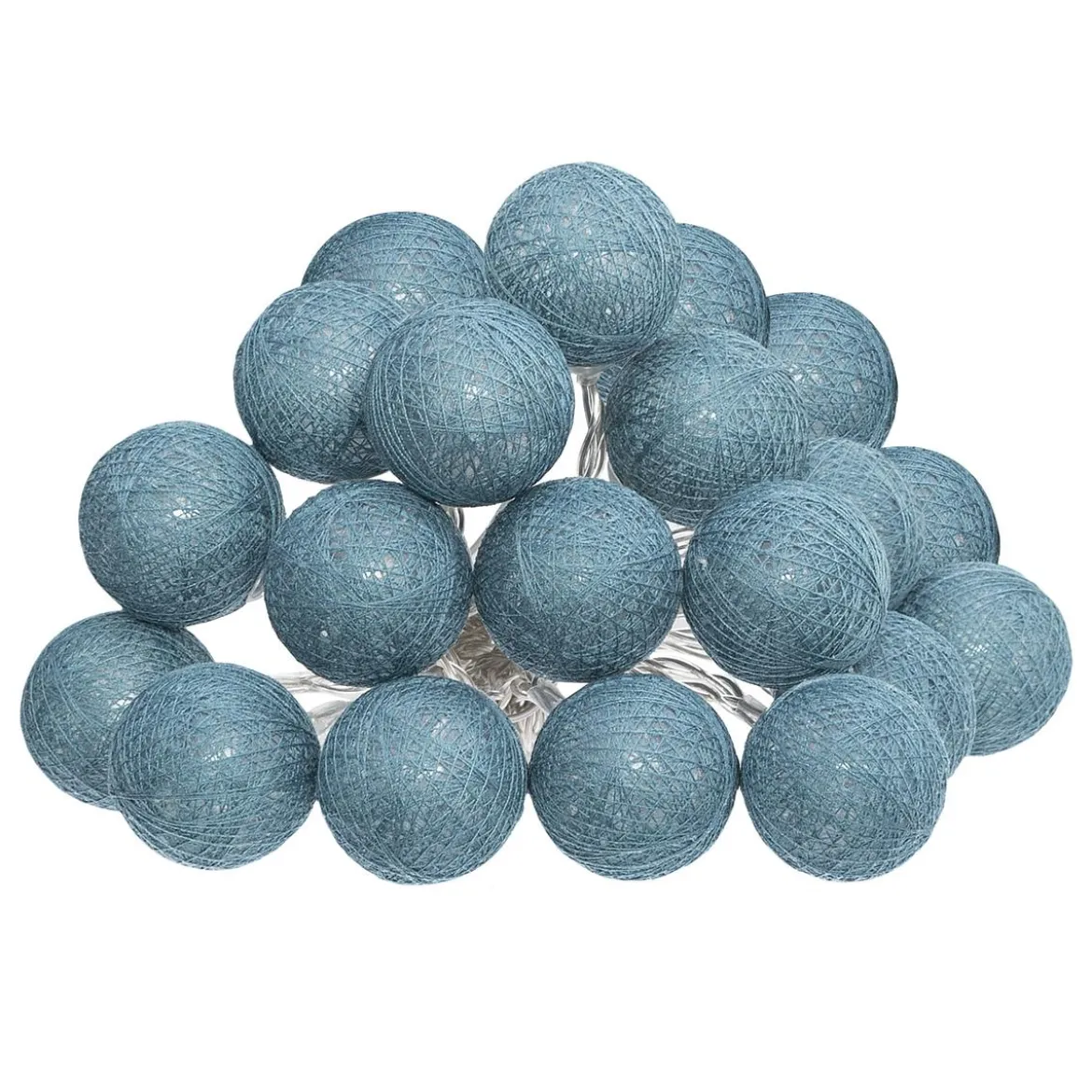 GUIRLANDE LED SECTEUR 20 BOULES BLEU D.6CM