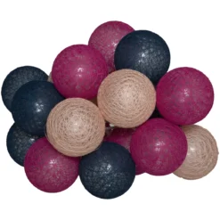 GUIRLANDE LED SECTEUR 20 BOULES SORBET D.6CM
