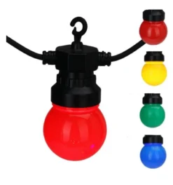 GUIRLANDE LUMINEUSE 20 LED BLANC CHAUD BOULE MULTICOLORE