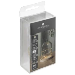 GUIRLANDE 20 MICRO LED ARGENT BLANC CHAUD L.190CM