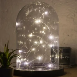 GUIRLANDE 20 MICRO LED ARGENT BLANC CHAUD L.190CM