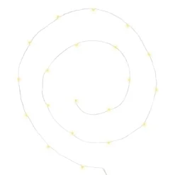 GUIRLANDE 20 MICRO LED ARGENT BLANC CHAUD L.190CM