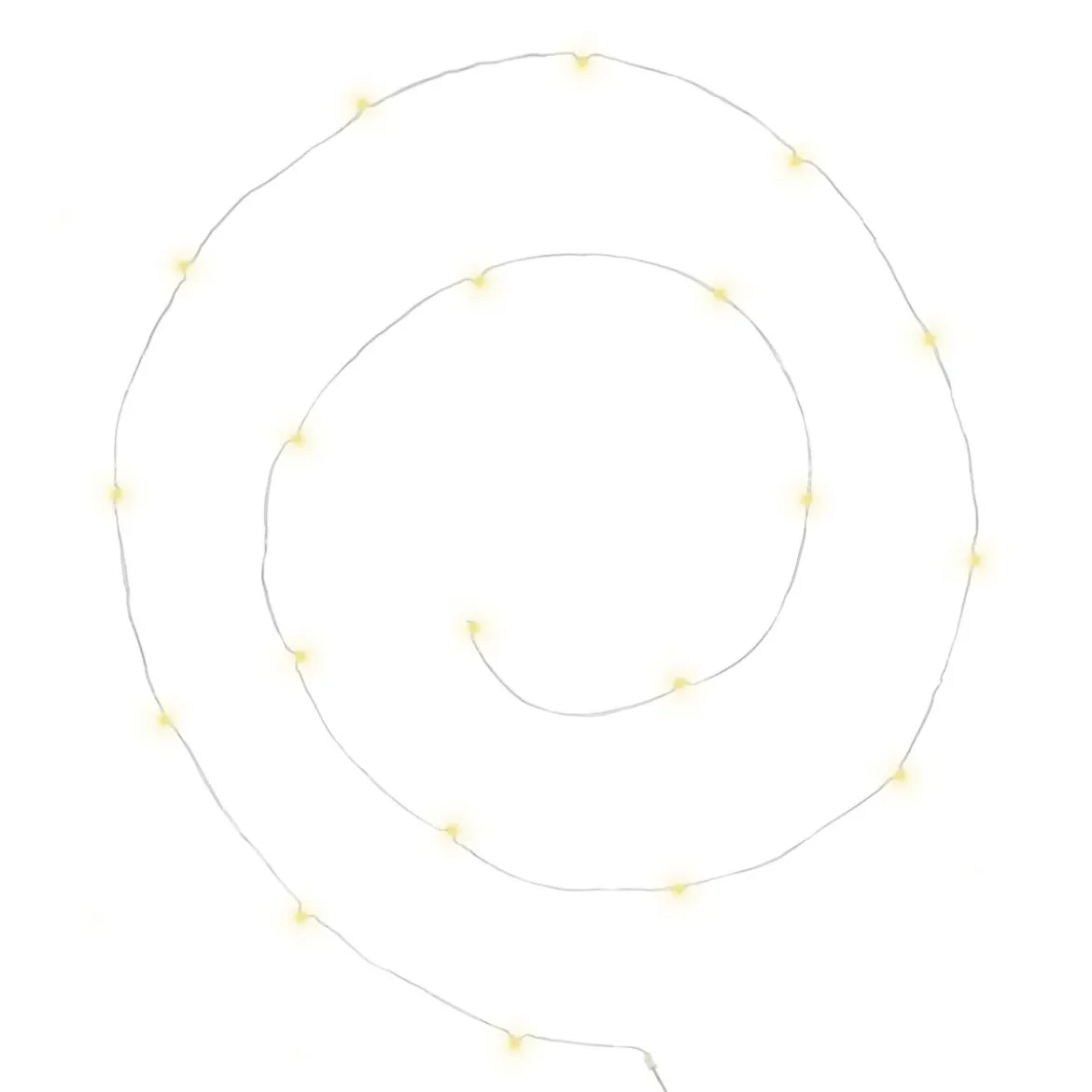 GUIRLANDE 20 MICRO LED ARGENT BLANC CHAUD L.190CM