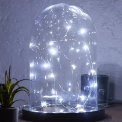 GUIRLANDE 20 MICRO LED ARGENT BLANC FROID L.190CM