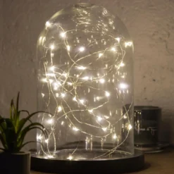 GUIRLANDE 40 MICROLED CHROME BLANC CHAUD