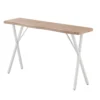 HERMIONE CONSOLE 140X35X80CM PIEDS BLANC