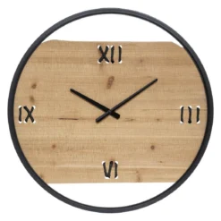 HORLOGE METAL BOIS WILD D.58CM