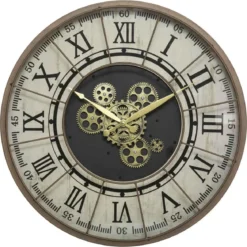 HORLOGE METAL MECANIQUE STELLA D.57CM