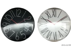 HORLOGE PLASTIQUE VERRE CONVEXE D.35CM