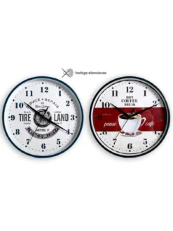 HORLOGE SILENCIEUSE VINTAGE D.25CM