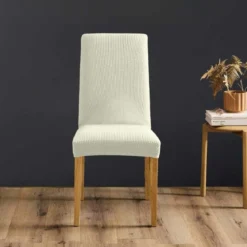 HOUSSE CHAISE 40X40X65CM GAUFRE UNI EXTENS. SACHA BLANC