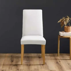 HOUSSE CHAISE 40X40X65CM POLYESTER UNI EXTENSIBLE MILA BLANC