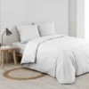 HOUSSE COUETTE 140X200CM MICROFIBRE BLANC