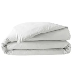 HOUSSE COUETTE 240X220CM PERCALE UNI 78 FILS BLANC