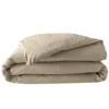 HOUSSE COUETTE 240X220CM PERCALE UNI 78 FILS SABLE
