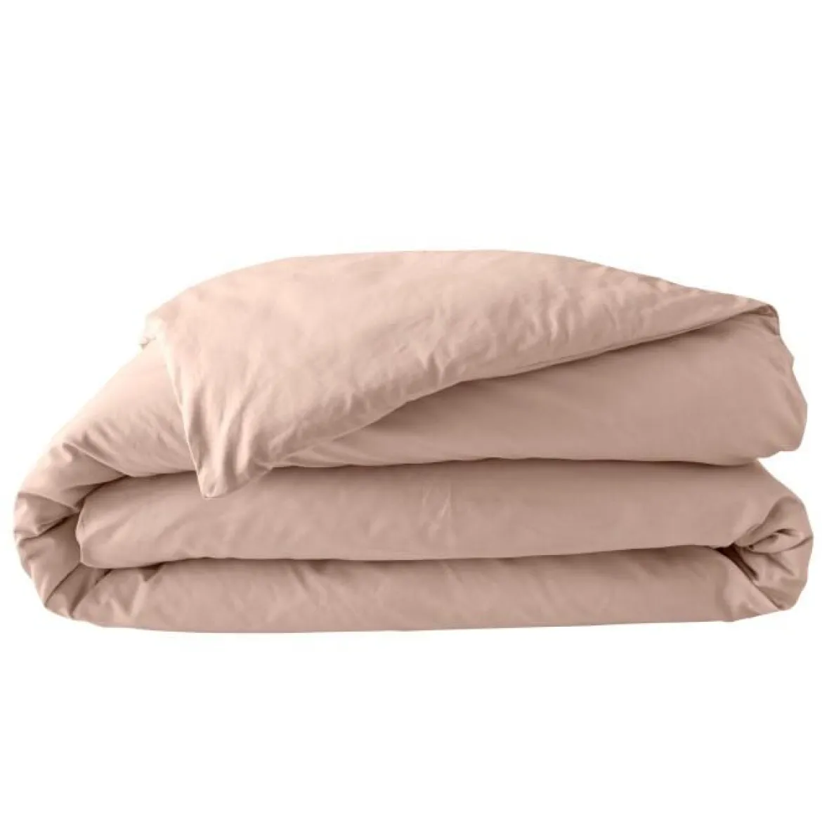 HOUSSE COUETTE 240X220CM PERCALE UNI 78 FILS NUDE
