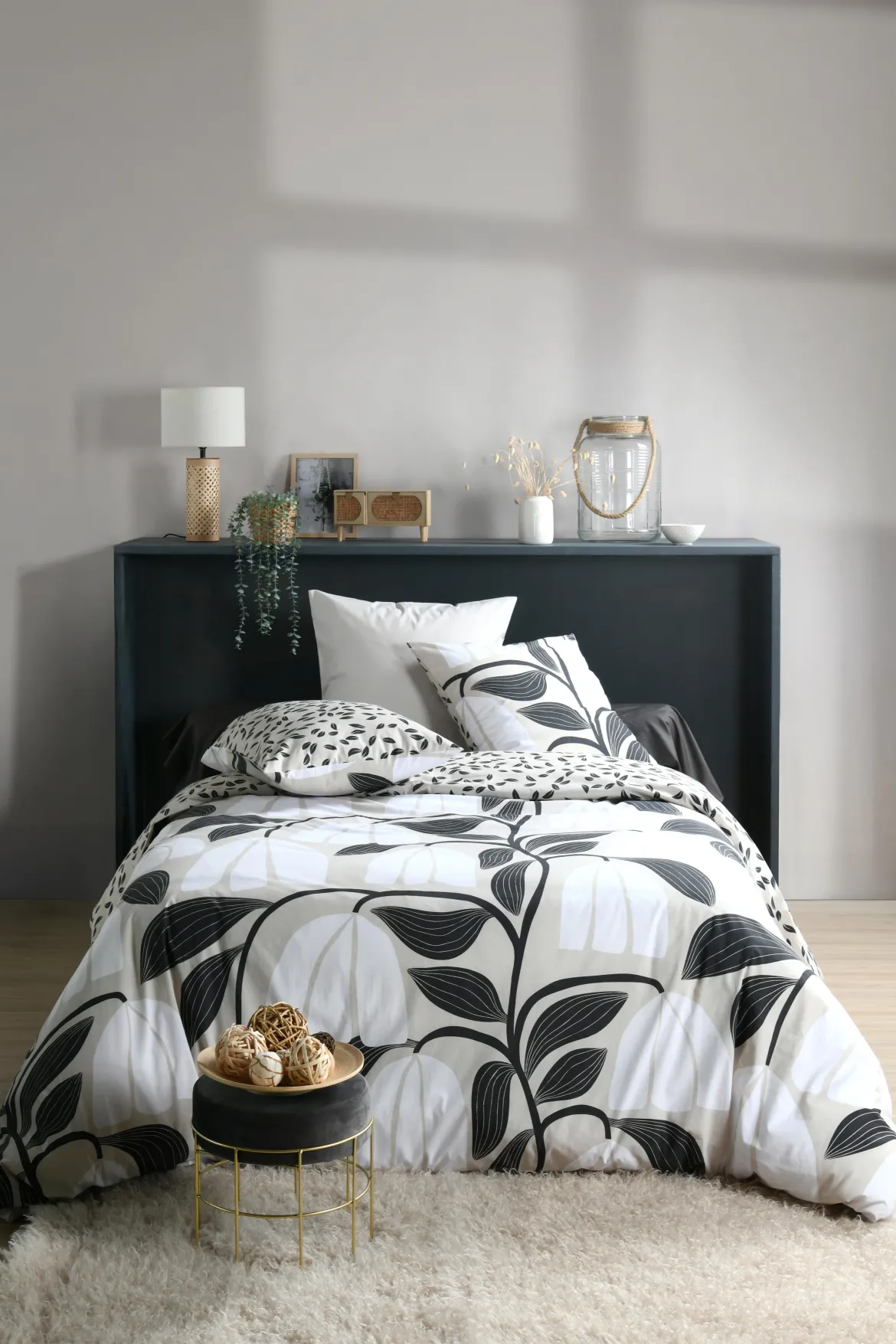 HOUSSE COUETTE 260X240CM PERCALE JOYNA NATUREL