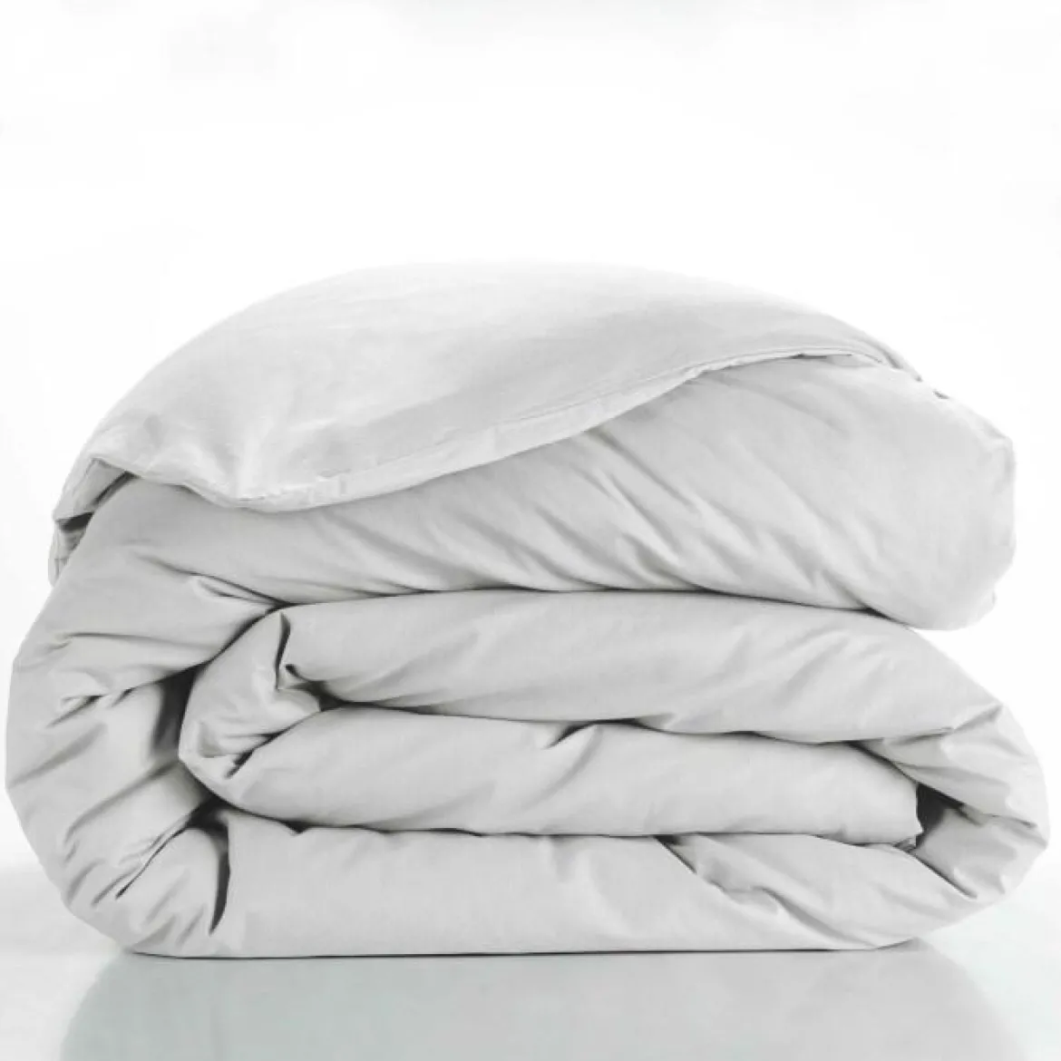 HOUSSE COUETTE 260X240CM UNI 57 FILS LINA BLANC