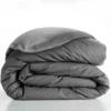 HOUSSE COUETTE 240X220CM UNI 57 FILS LINA ANTHRACITE