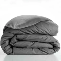 HOUSSE COUETTE 240X220CM UNI 57 FILS LINA ANTHRACITE