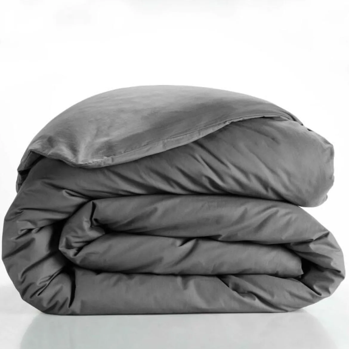 HOUSSE COUETTE 240X220CM UNI 57 FILS LINA ANTHRACITE