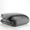 HOUSSE COUETTE 140X200CM UNI 57 FILS LINA ANTHRACITE