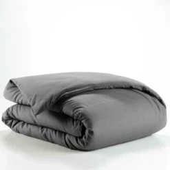 HOUSSE COUETTE 140X200CM UNI 57 FILS LINA ANTHRACITE