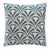 HOUSSE COUSSIN CHENILLE ART DECO BLEU 40X40CM