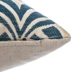 HOUSSE COUSSIN CHENILLE ART DECO BLEU 40X40CM