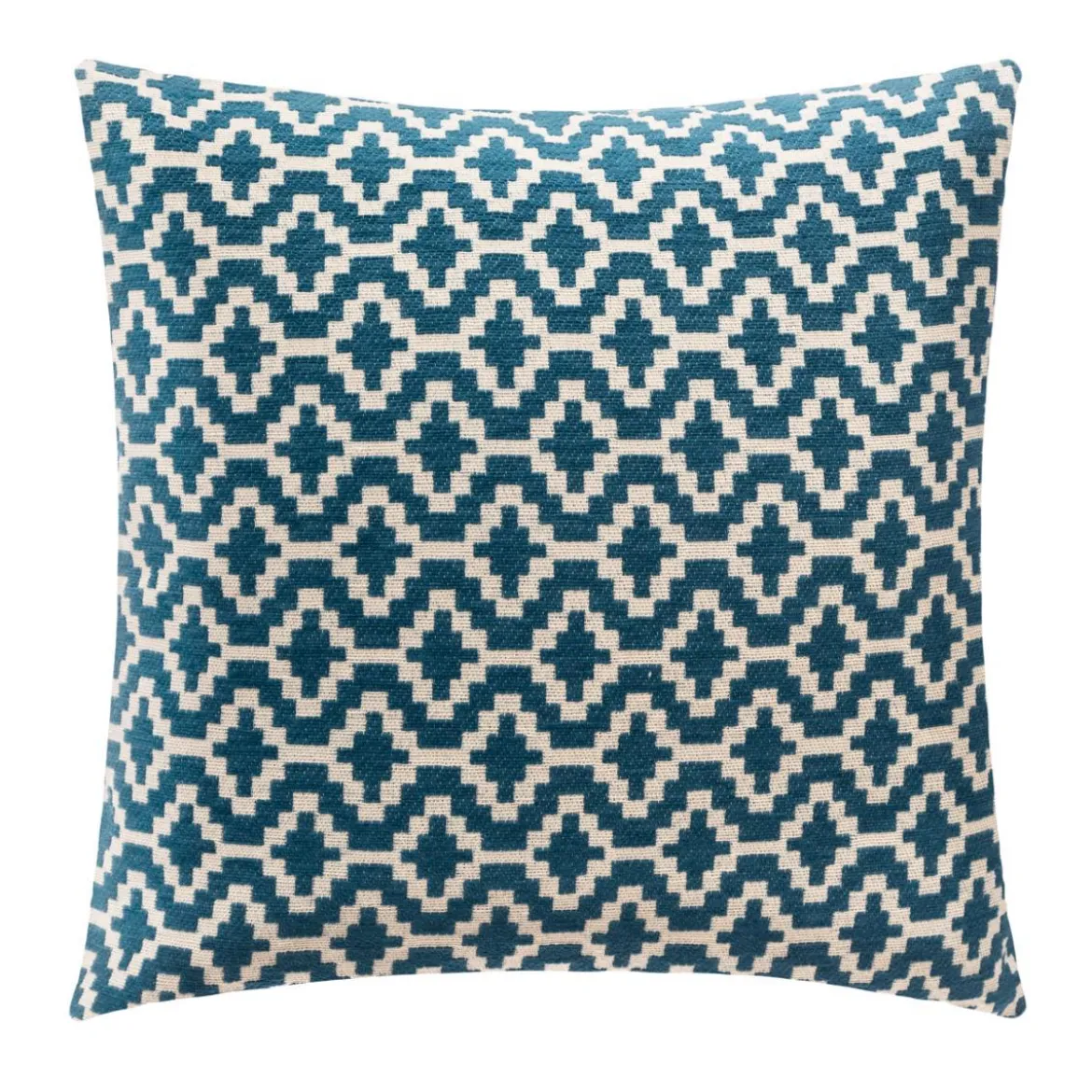 HOUSSE COUSSIN CHENILLE ETHNIQUE BLEU 40X40CM